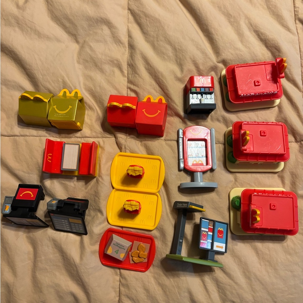 McDonald's Happy Meal Toy Set - Red, Yellow, Gray